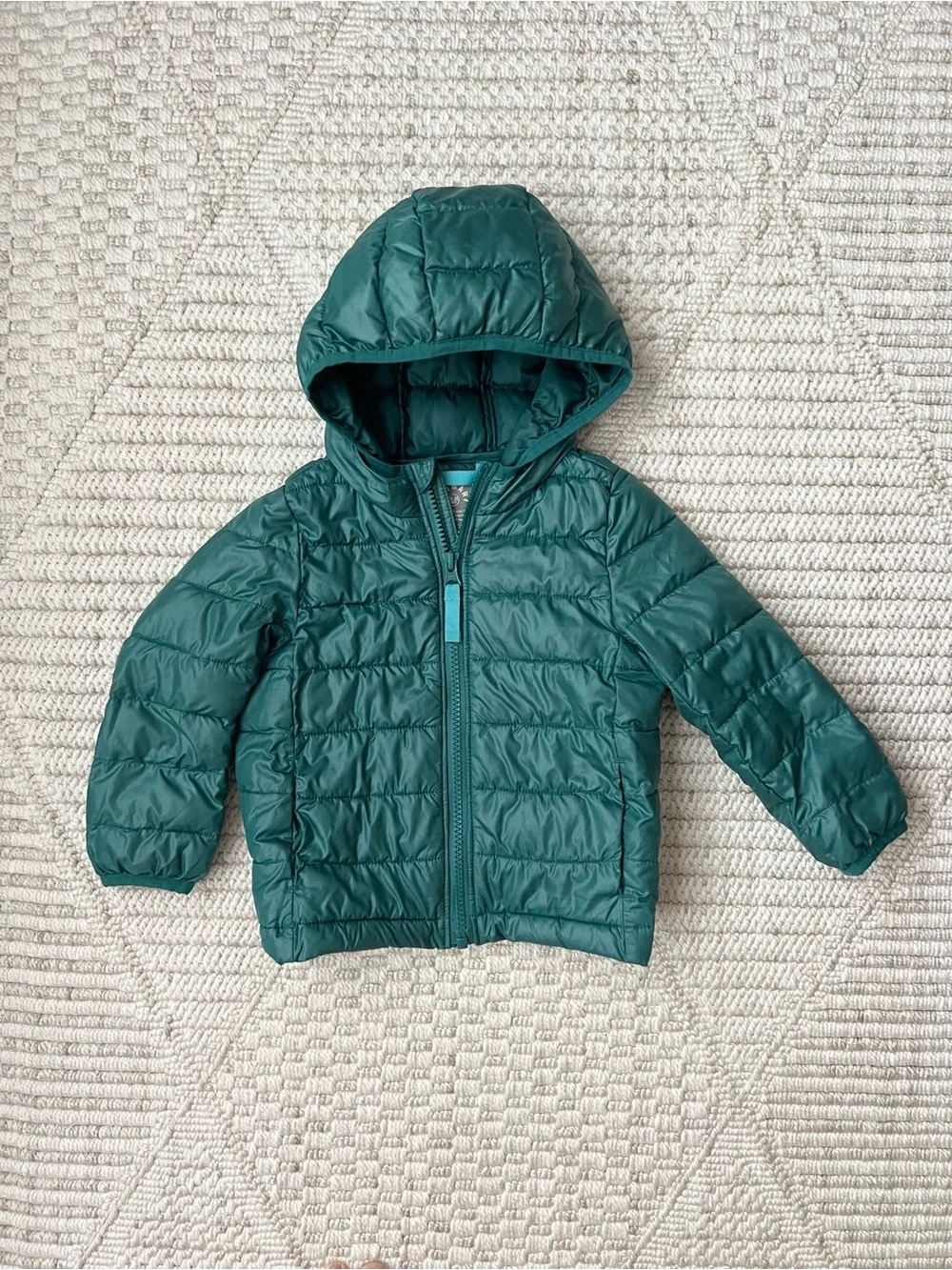 Primary Kids Lightweight Puffer Coat in Spruce